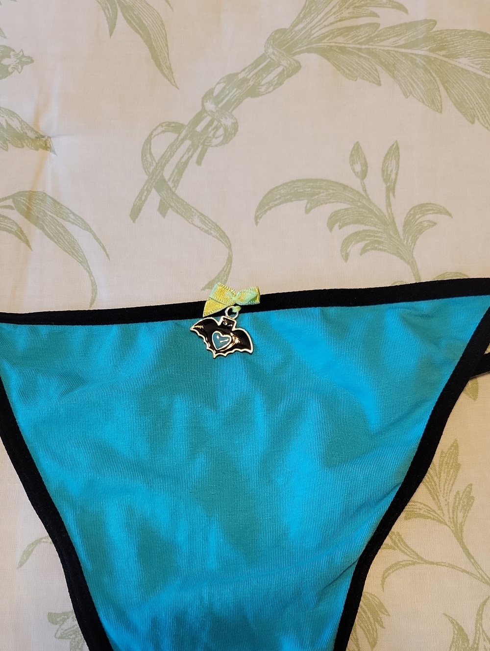 Adorable Halloween Thong With Bat Charm